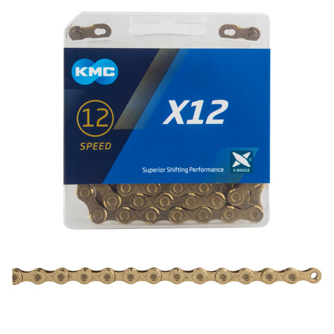 KMC X12 Chain 12 Speed, 126 Links, Gold