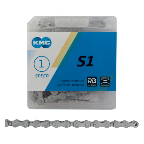 KMC S1 RB Rustbuster Chain - Single Speed 1/2" x 1/8", 112 Links, Silver