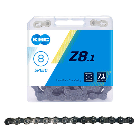 KMC Z8.1 Chain - 8-Speed, 116 Links, Silver/Gray