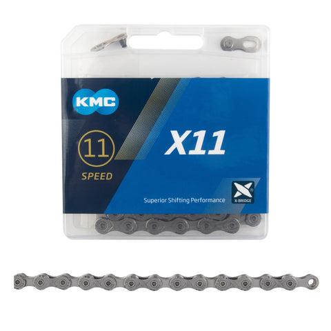 KMC X11 Chain - 11-Speed, 118 Links, Gray