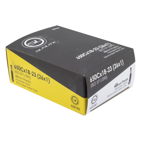 Sunlite Standard Presta Valve Tube 650cx18-23