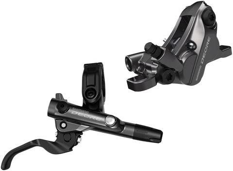 SShimano Deore BL-M6100/BR-M6120 Disc Brake and Lever - Rear, Hydraulic, Resin Pads, Gray