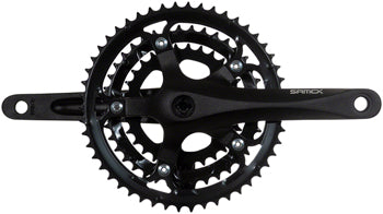Samox R3s Crankset 170mm, 10 Speed, 50/39/30t, 130/74 bcd, JIS Square Taper, Black