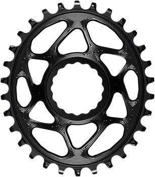 absoluteBLACK Oval Narrow-Wide Direct Mount Chainring - 30t, CINCH Direct Mount, 6mm Offset, Black