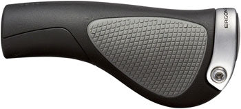 Ergon GP1 Grips - Black/Gray, Lock-On, Standard, Small, Pair