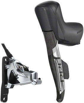 SRAM RED eTap AXS HRD Shift/Brake Lever and Hydraulic Disc Caliper - Left/Front, Flat Mount, 20mm Offset, 950mm Hose, Black/Silver, D1