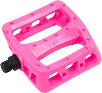 Odyssey Twisted PC Pedals - Platform, Composite/Plastic, 9/16", Hot Pink