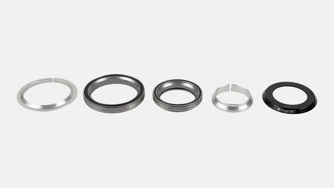 Specialized Complete Headset, Integrated, 1-1/8" UPPER, 1.5" LOWER, 45X45 DEG, 46MM TOP COVER (H2294), W/ SPLIT CROWN RACE (NO.8B/1.5/S)