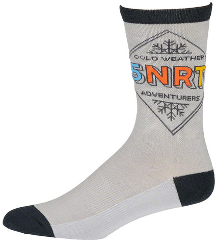 45NRTH Adventure Crew Lightweight Wool Sock - Gray/Dark Blue, Medium