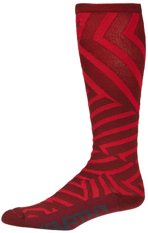 45NRTH Dazzle Midweight Knee High Wool Sock - Chili Pepper/Red, Medium