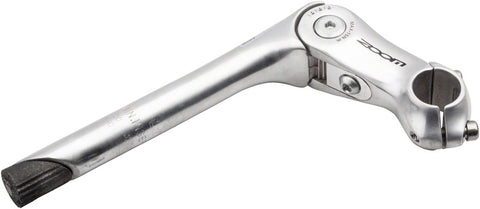 Zoom Quick Comfort Adjustable Stem - 100mm, 25.4 Clamp, Adjustable 80-150deg, 22.2-24tpi Quill, Aluminum, Silver