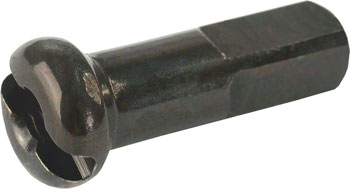 DT Swiss Pro Lock Spoke Nipples - Brass, 2.0 x 12mm, Black