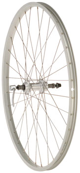 Quality Wheels Value Single Wall Series Rear Wheel - 26", QR x 135mm, Rim Brake, Freewheel, Silver, Clincher  (
